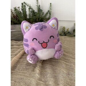 Maruneko Club Cat‎ Purple Plush Stuffed 5.5" TAG Toy Doll Sk Japan